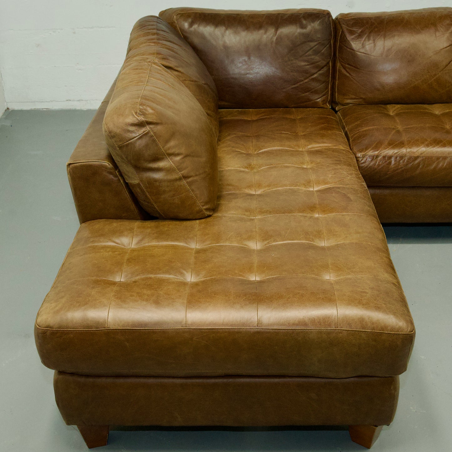 Natuzzi Distressed Leather Sectional