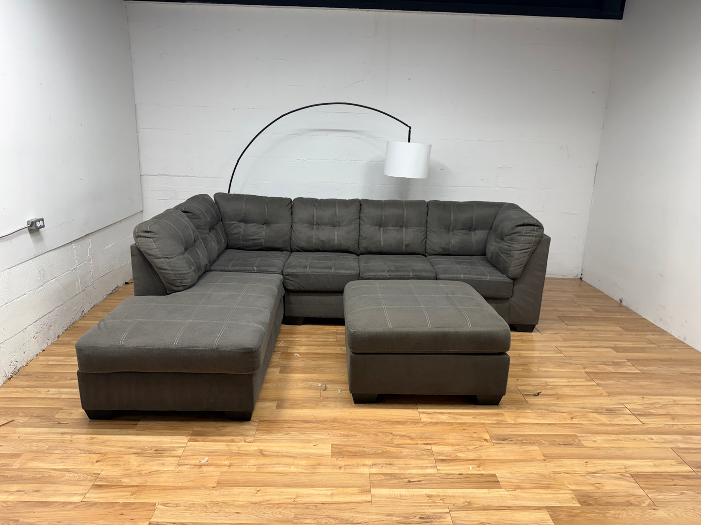 Ashley Sectional and ottoman
