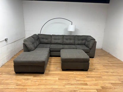 Ashley Sectional and ottoman