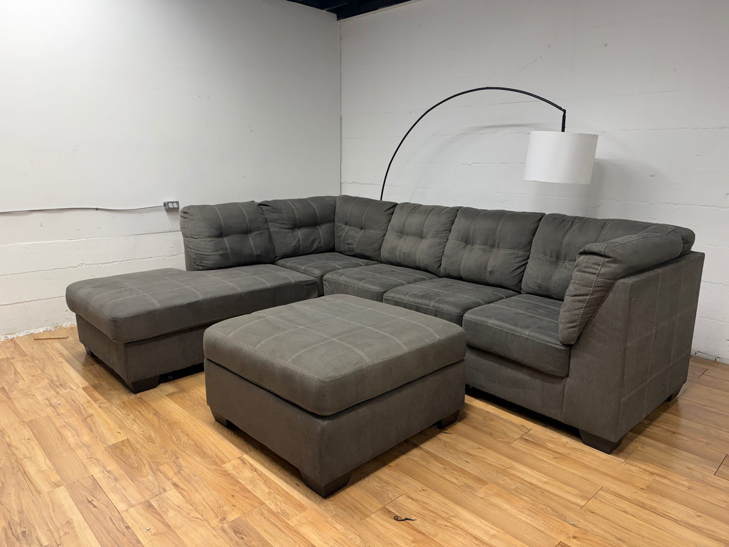 Ashley Sectional and ottoman