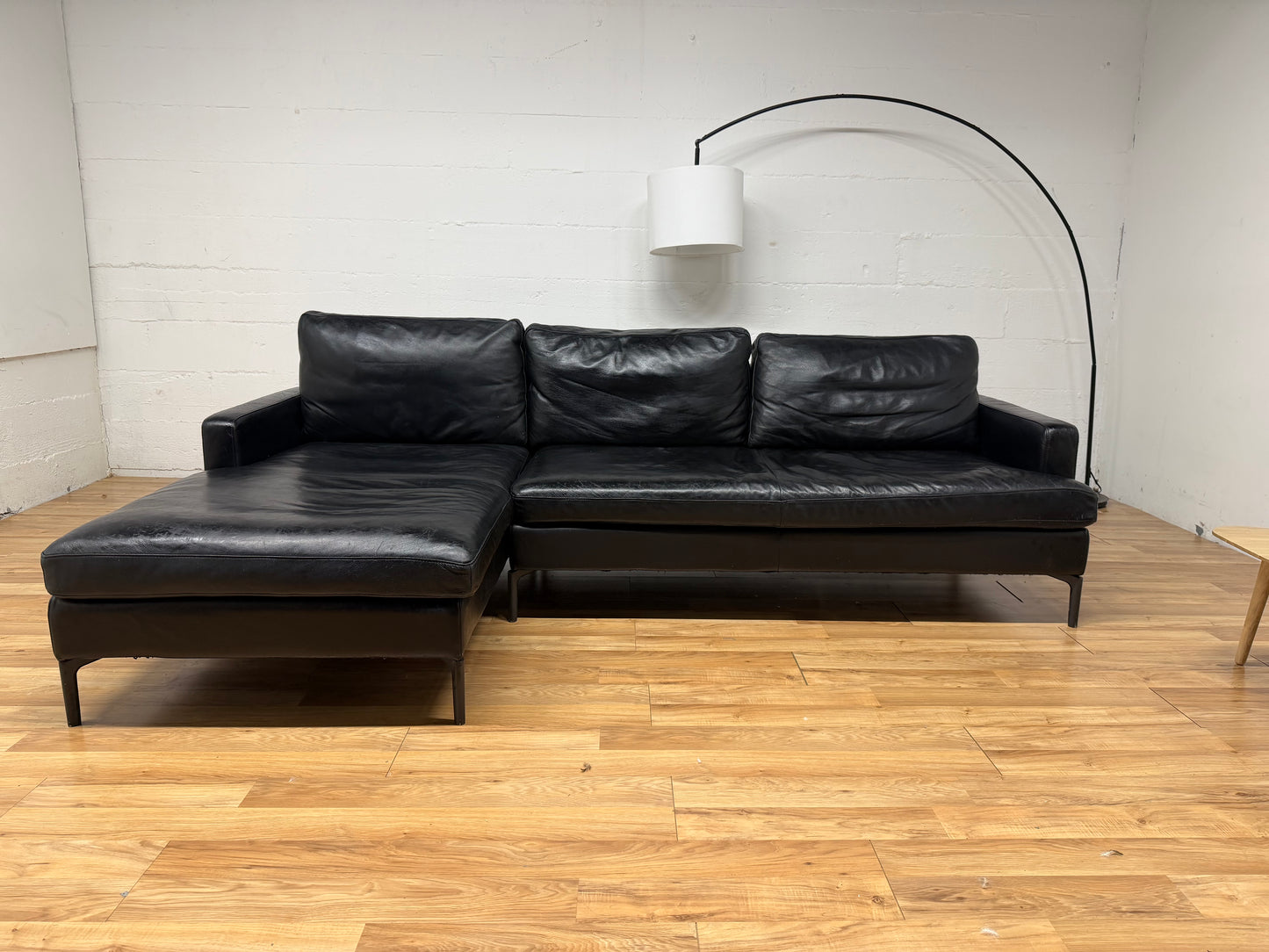 Eq3 genuine Leather Sectional