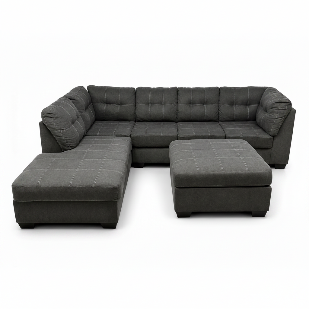 Ashley Sectional and ottoman