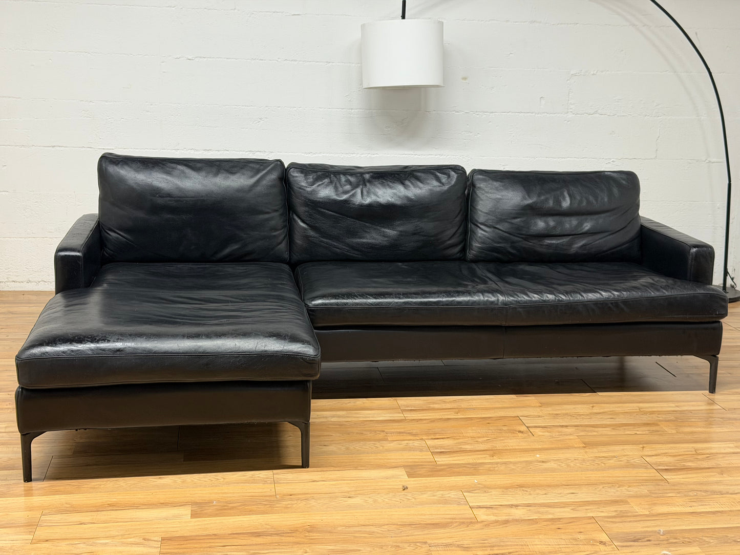 Eq3 genuine Leather Sectional