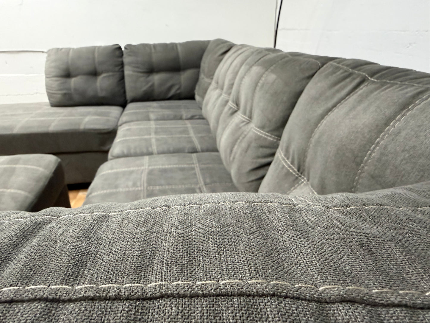 Ashley Sectional and ottoman