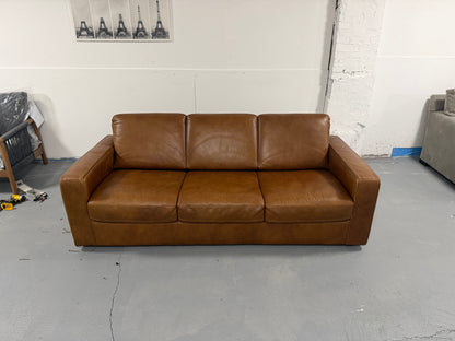 Natuzzi edition Leather Sofa bed tan