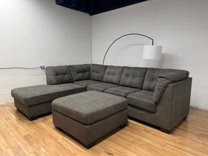 Ashley Sectional and ottoman