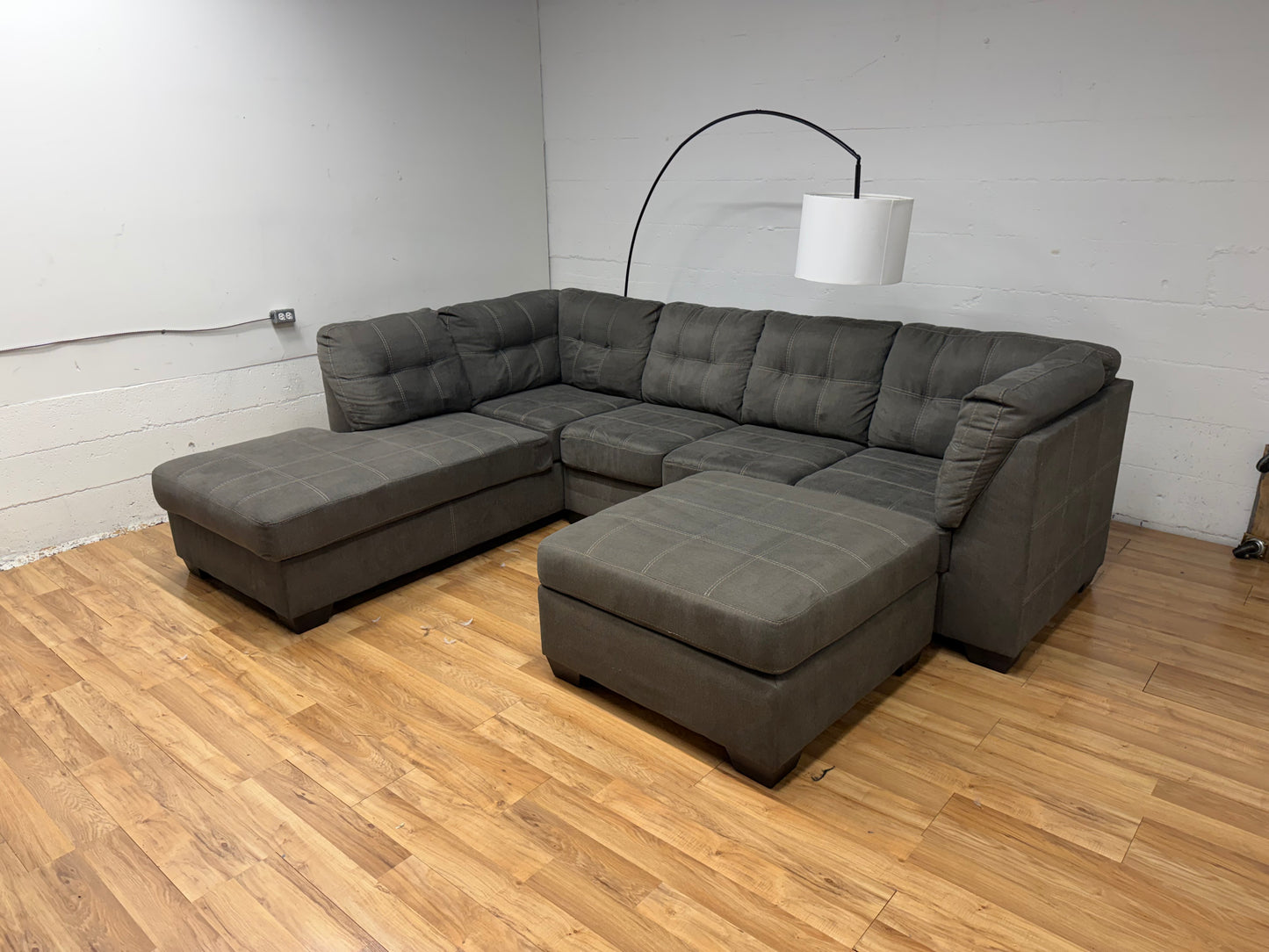 Ashley Sectional and ottoman