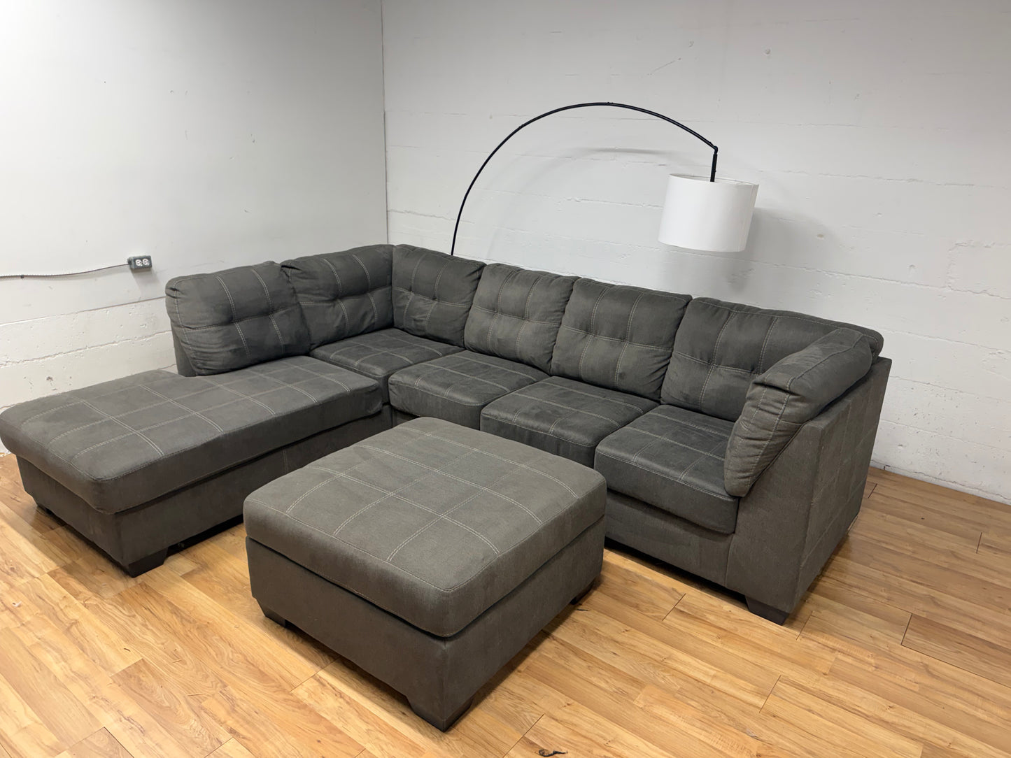 Ashley Sectional and ottoman