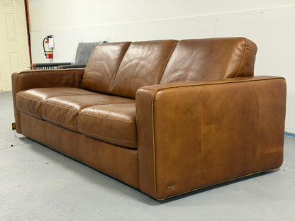 Natuzzi edition Leather Sofa bed tan
