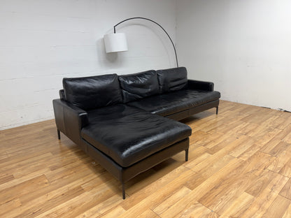 Eq3 genuine Leather Sectional
