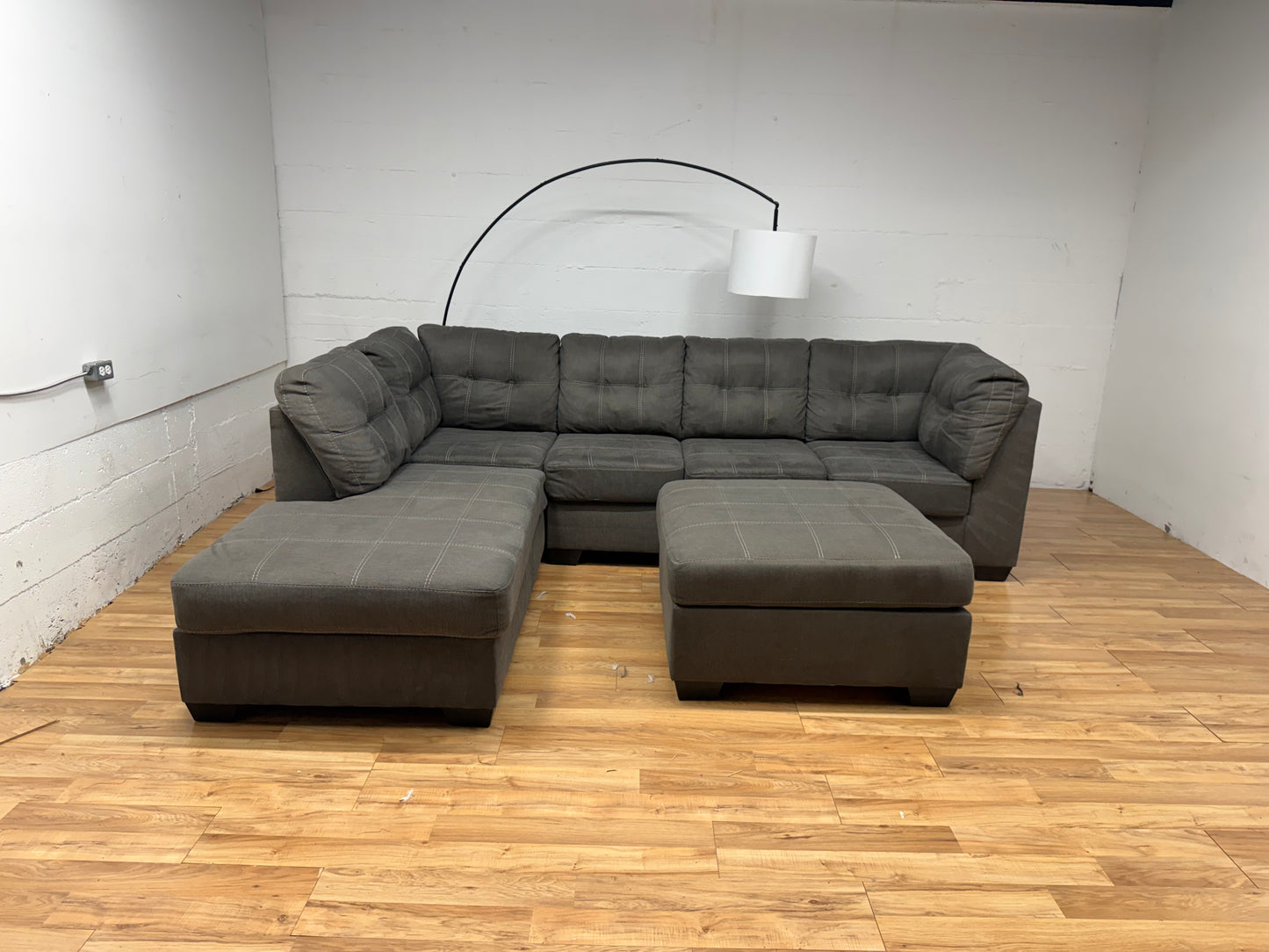 Ashley Sectional and ottoman