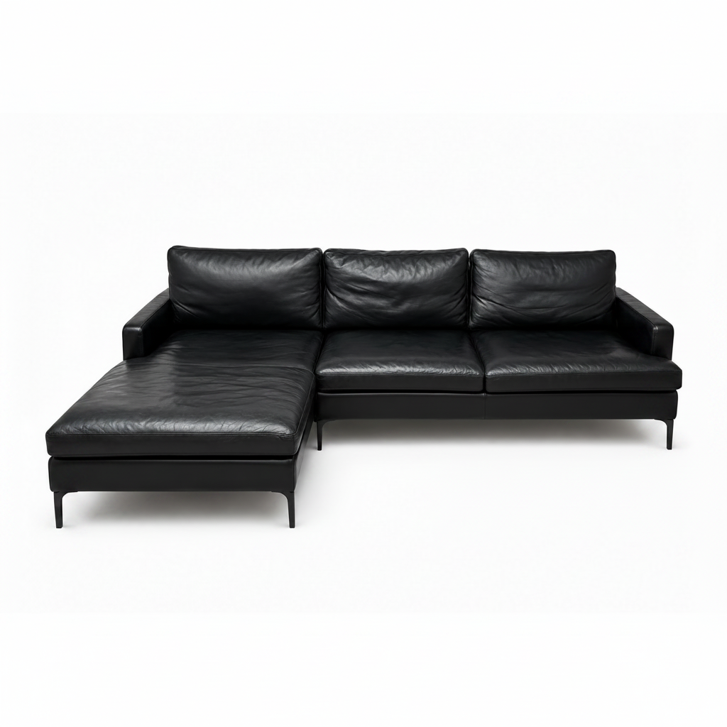 Eq3 genuine Leather Sectional
