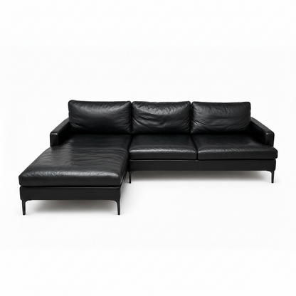 Eq3 genuine Leather Sectional