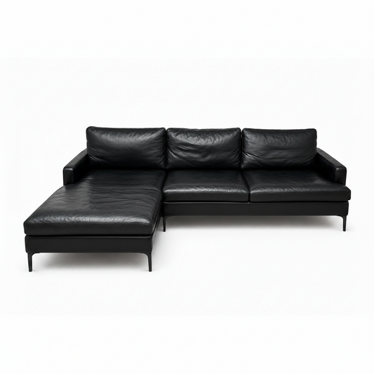 Eq3 genuine Leather Sectional