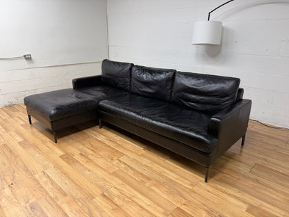 Eq3 genuine Leather Sectional