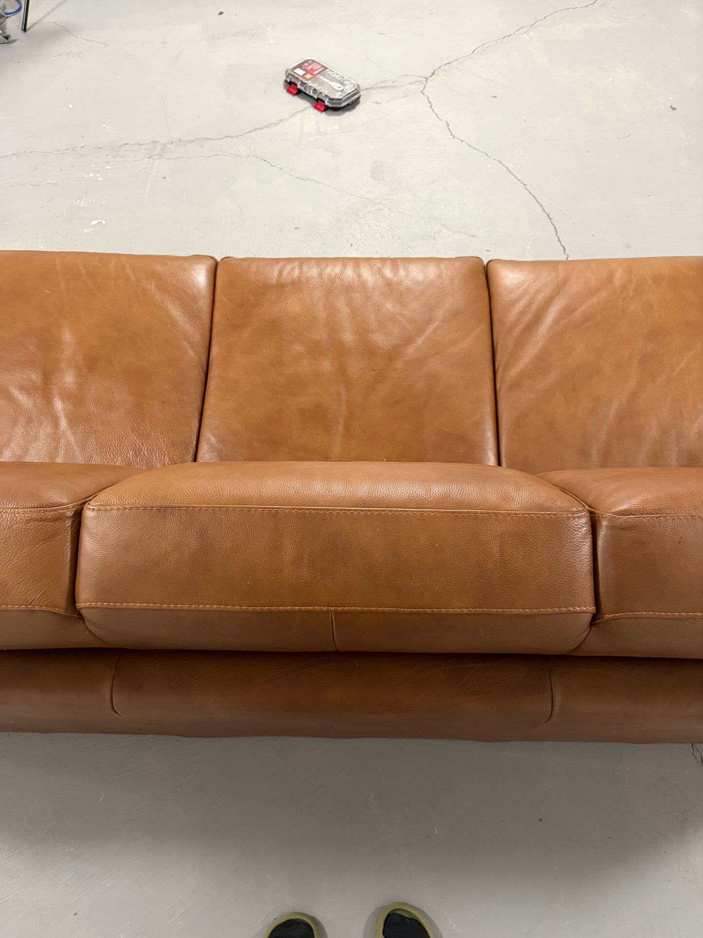 Natuzzi edition Leather Sofa bed tan