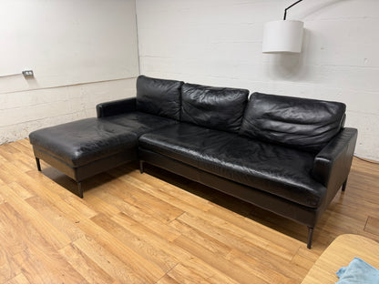 Eq3 genuine Leather Sectional