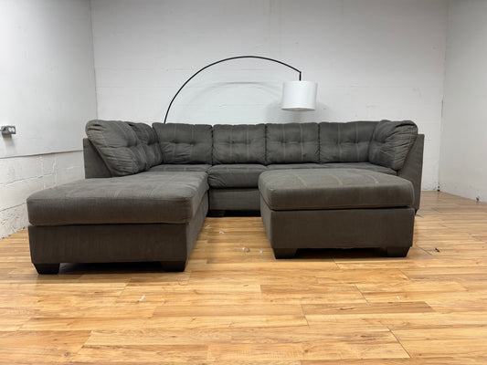 Ashley Sectional and ottoman