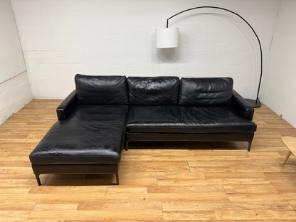 Eq3 genuine Leather Sectional