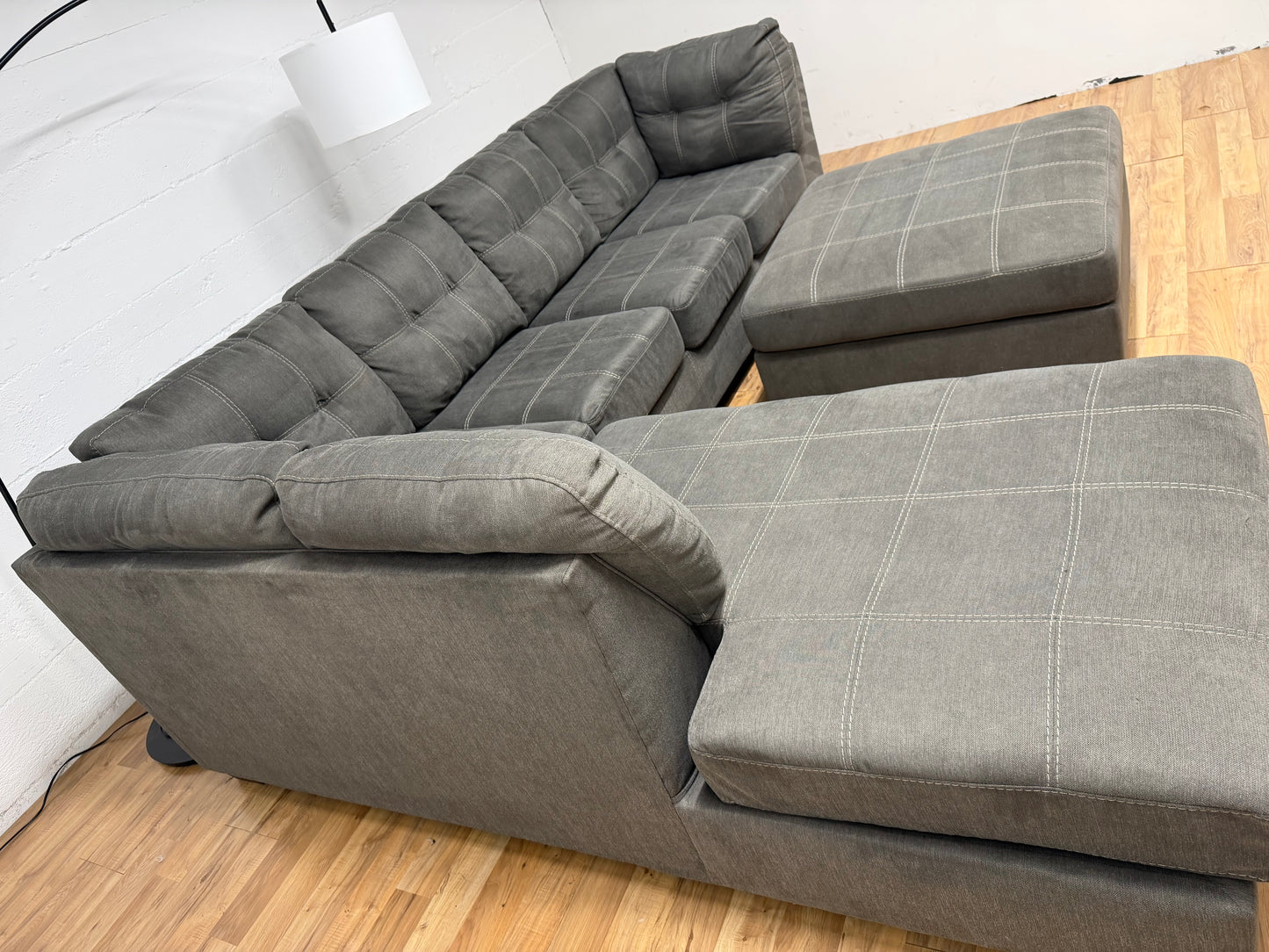 Ashley Sectional and ottoman