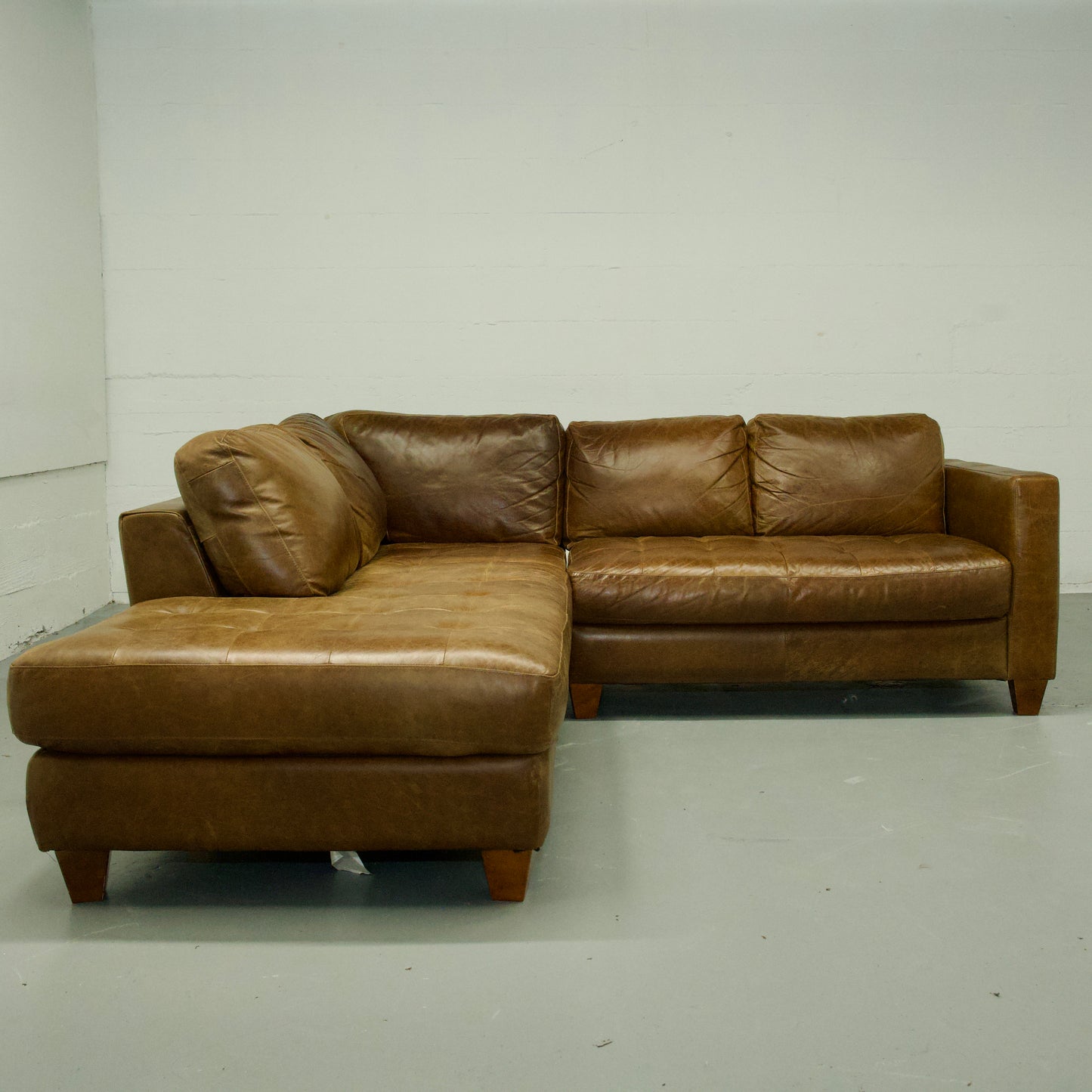 Natuzzi Distressed Leather Sectional