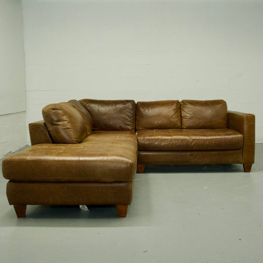 Natuzzi Distressed Leather Sectional