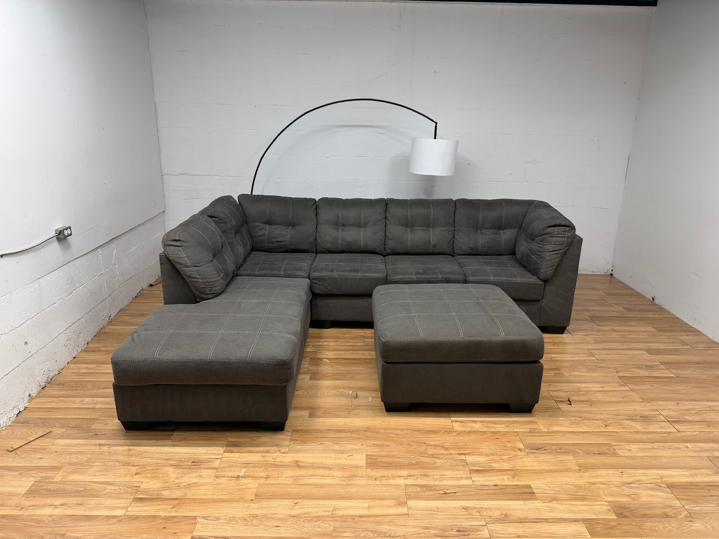 Ashley Sectional and ottoman
