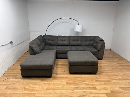 Ashley Sectional and ottoman