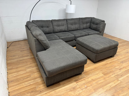 Ashley Sectional and ottoman