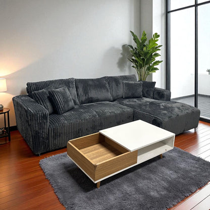 Casa Bella Sectional Thick Corduroy Fabric