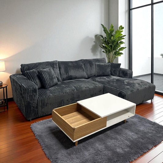 Casa Bella Sectional Thick Corduroy Fabric