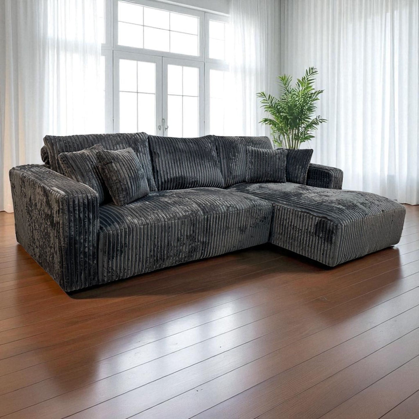 Casa Bella Sectional Thick Corduroy Fabric