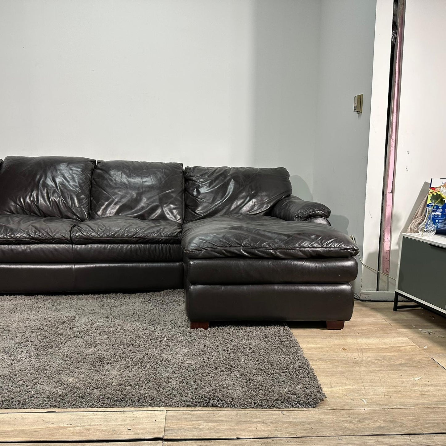 Huge Leather Sectional