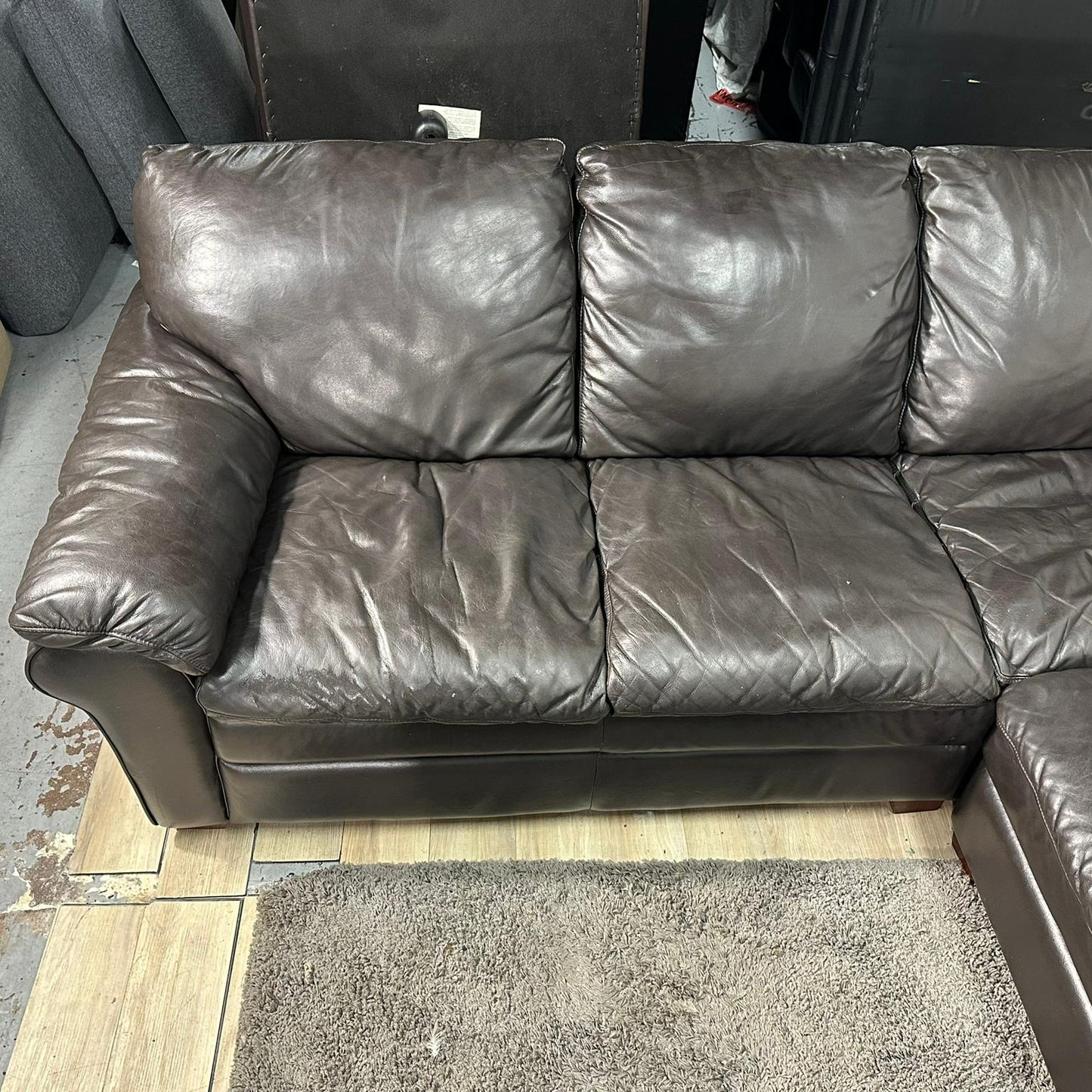 Huge Leather Sectional